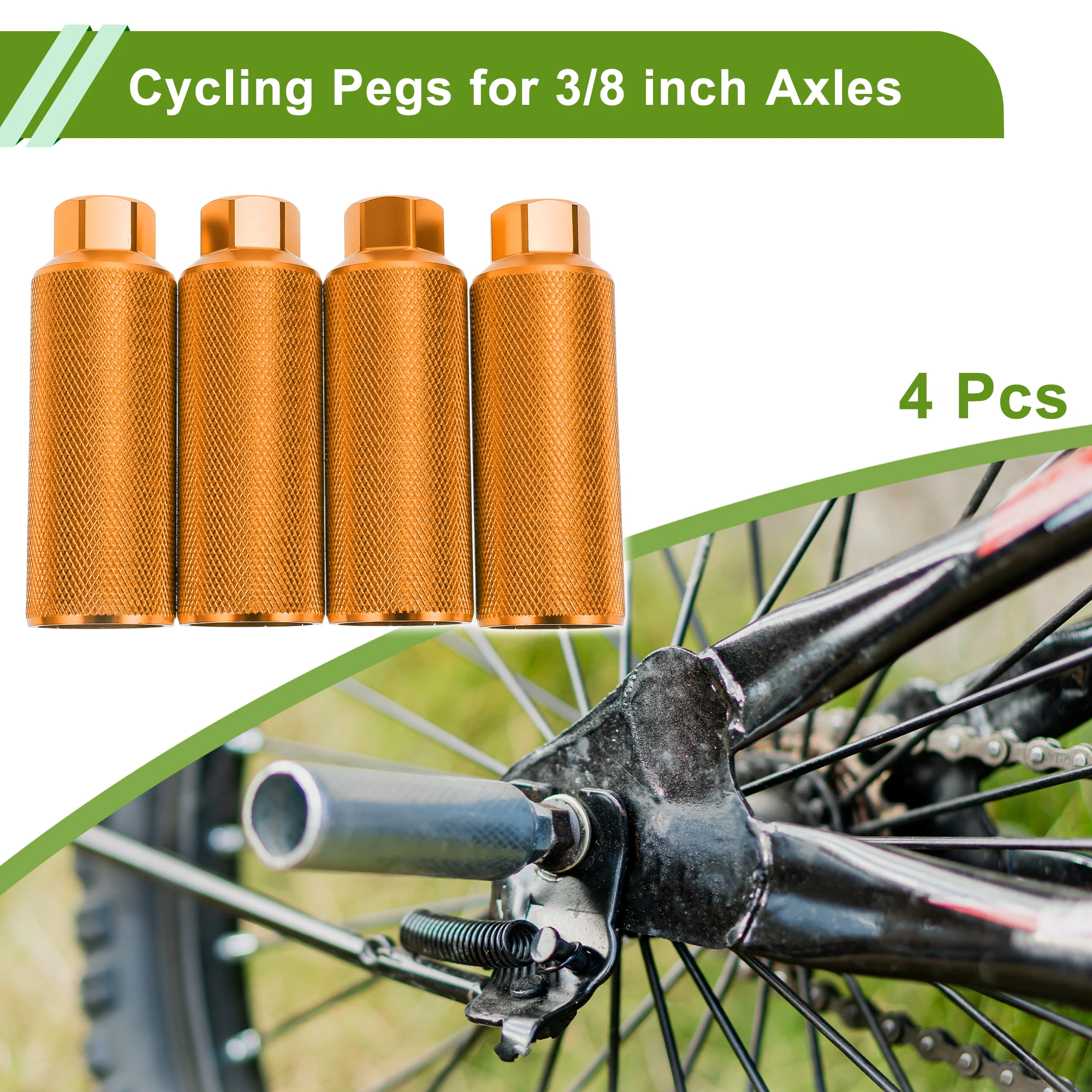 

X Autohaux 4 шт. Велосипедные подножки 110 мм, желтые