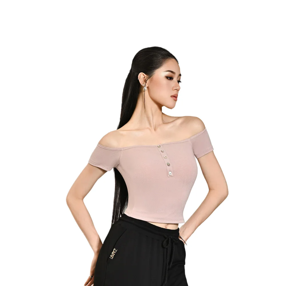 Latin Dancer, Adult And Children'S High-End Cha Cha Samba Performance Dress, One Shoulder Short Sleeved Top
