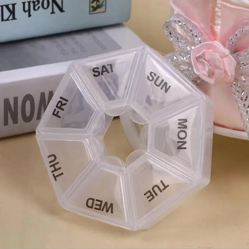 1/2/3pcs Storage Vitamin Box Sort Tablet 7 Days Medicine Pill Box Mini Round Portable Travel Holder Organizer Container Cases