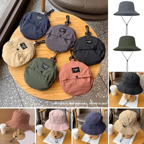 Imagen 1 del producto Sombrero de pescador plegable a la moda para hombres y mujeres protección UV impermeable visera de secado rápido al aire libre Camping Trekking Hat