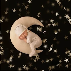 Newborn Photography Props Baby Posing Moon Stars Pillow Square Crescent Pillow Kit Infants Photo Shooting Fotografi Accessories