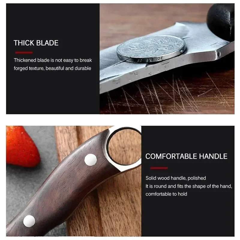 Kitchen Knife Hand Held Meat Knife Boning Knife Fruit Knife Household Sharp High Hardness Bone Removal Knife Stainless Steel