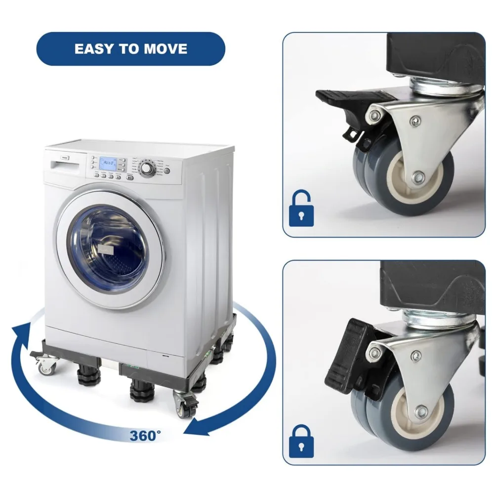 Washing Machine Mobile Bracket Wave Wheel Drum Universal Lifting Multifunctional Shock-absorbing and Height Increasing Base Pad