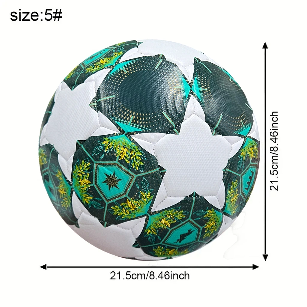 1PC ลูกฟุตบอลขนาดมาตรฐาน 5 เย็บเครื่อง Ball PU วัสดุกีฬา League Match ฟุตบอลการฝึกอบรมลูก Futbol Voetbal