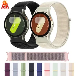 No Gaps Band For Samsung Galaxy Watch 7/FE/6/4/classic/5 pro 44mm 40mm sport Nylon loop bracelet Galaxy Watch7 Strap Accessories