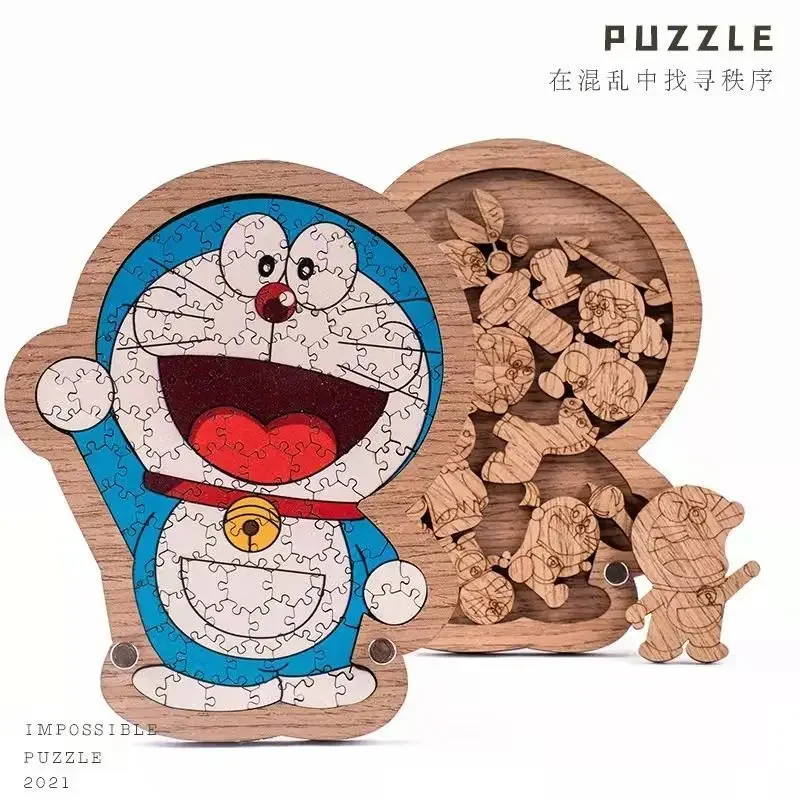 

Anime Cartoon Puzzle Doraemon Assembly Toys Decompression Adult Children Wooden Custom Puzzle Toy Assemble Desktop Decoration