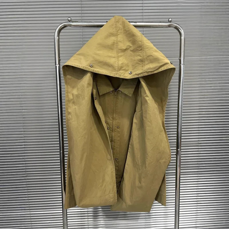 HKSH Spring Autumn New Women Jacket Turn-down Collar Zipper Niche Design Patchwork American Retro Trendy Ins Casual Coat HK12341