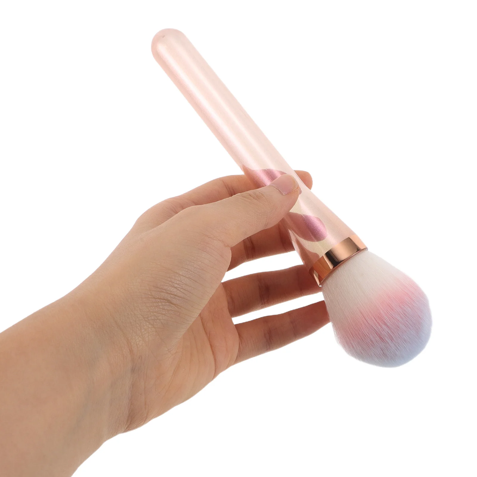 

3Pcs Vibrant Gradient Makeup Brush Kit Double Sided Blush Powder and Highlighter Brush Ultra Soft Synthetic Bristles for Even