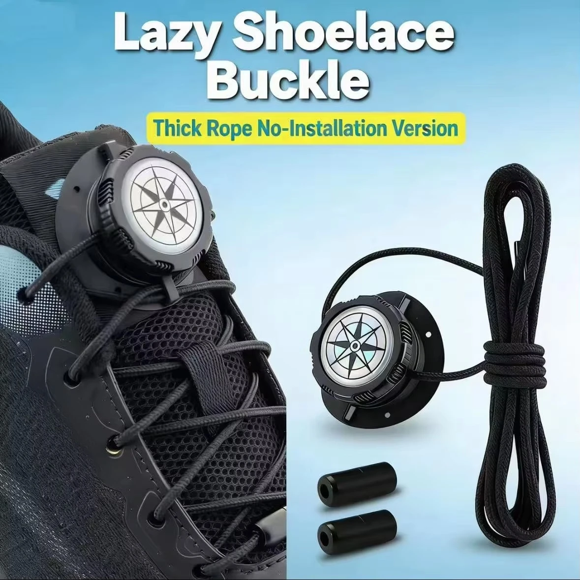 Swivel Buckle No Tie Shoelaces 1 Pair Universal Lazy Elastic Sports Laces Men Women Sneakers Running Shoe Replacement Laces