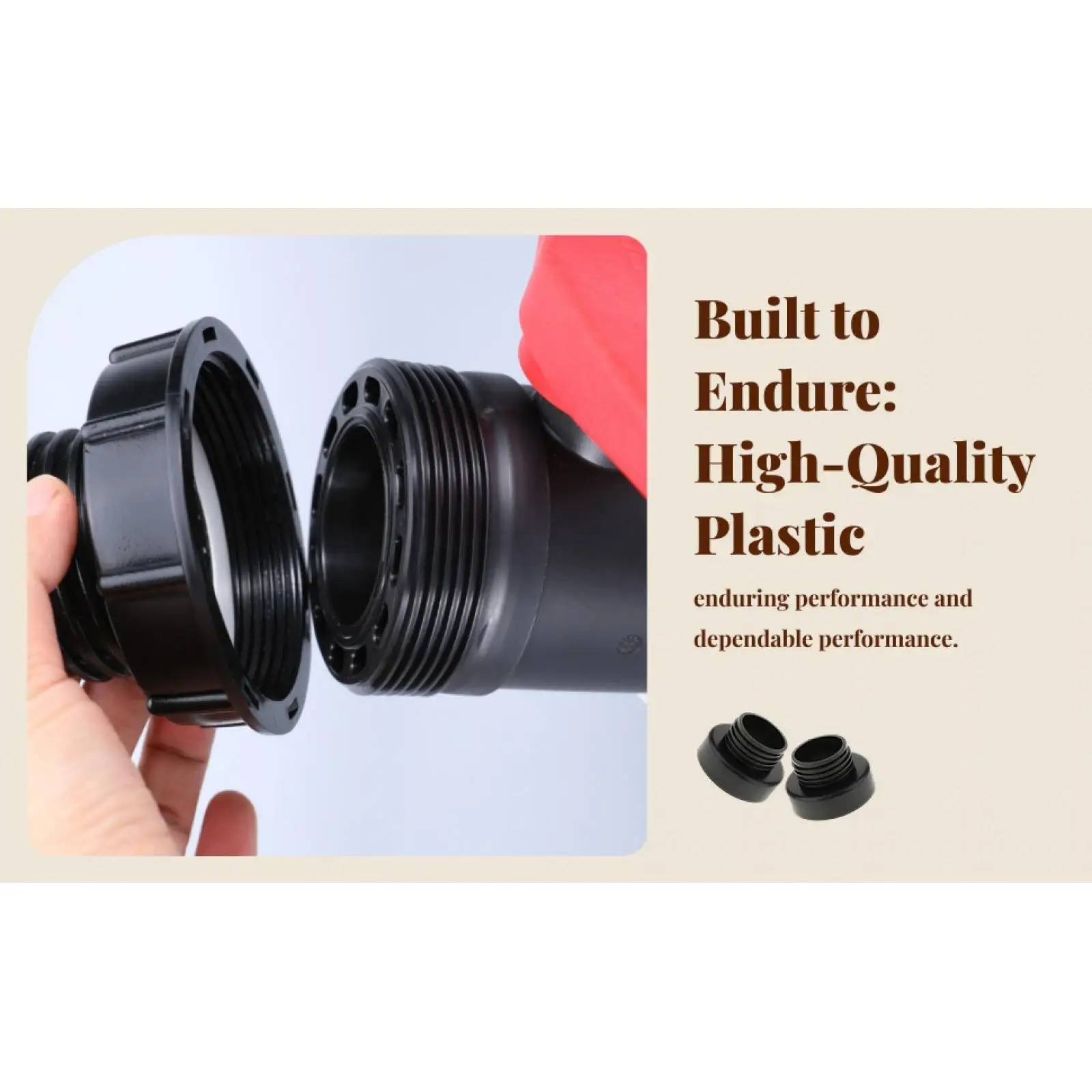 Water Tank Connector Plastic IBC Tank Value Adapter 80mm to 50mm Converter for Home Garden Valve System