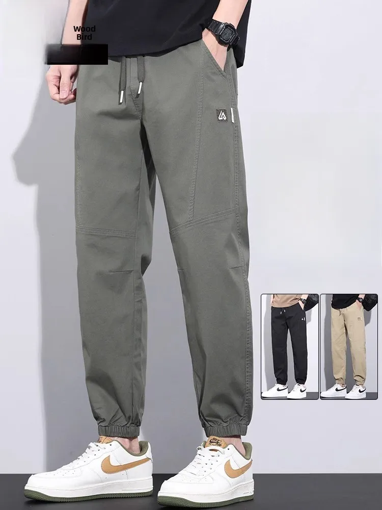 

TUCANO Summer Thin Cotton Casual Sports Pants Loose Straight Men's Workwear Trousers Breathable Comfortable Youth Faion