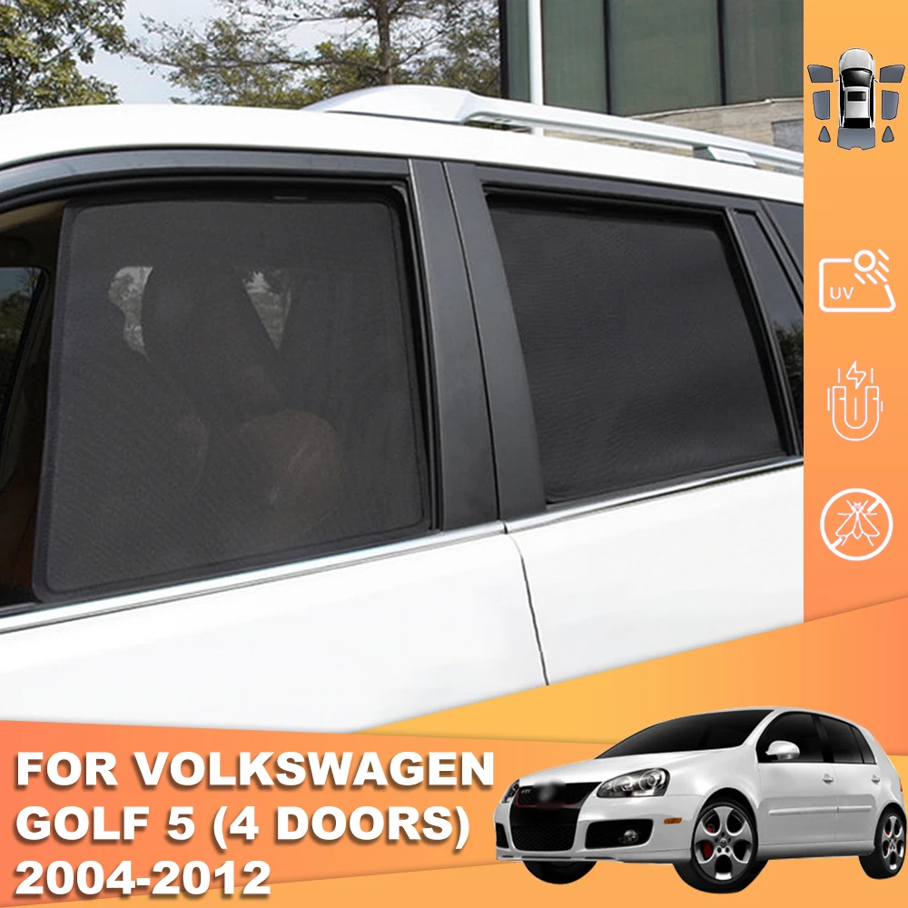 

For Volkswagen VW Golf 5 Mk5 2003-2009 Magnetic Car Sunshade Front Windshield Mesh Frame Curtain Rear Baby Side Window Sun Shade