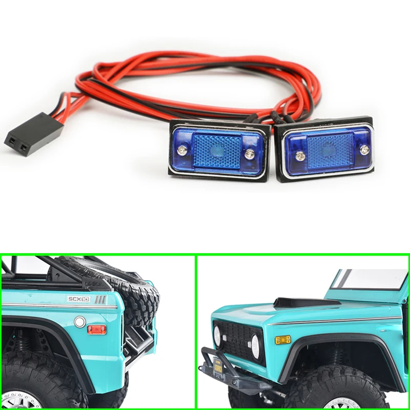 1 Set Simulation Rectangle Turn Signal Side Lights for 1/10 Traxxas TRX4 Defender TRX6 AXIAL SCX10 II 90046 RC4WD D90 Diy Parts