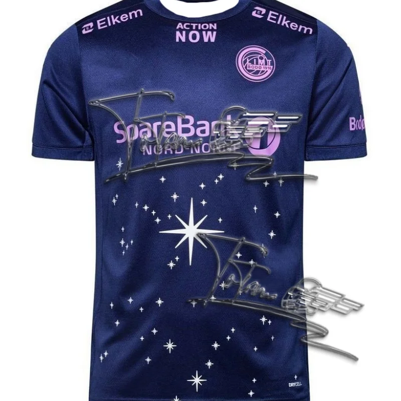 

Summer BodoGlimt 2024 Home Kit Shirts Round Neck Short Sleeve Casual Sports Oversized Clothes 3D Printed Fast Dry Tops MOTO