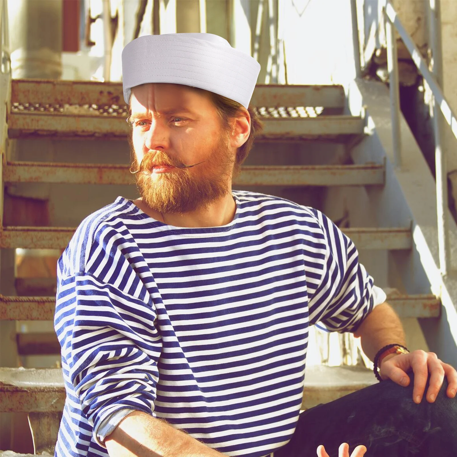 

1Pcs Sailor Cap Classic White Design for Party Costume Cosplay Masquerade Carnival Role Play Halloween Dress Up Accessory Adult