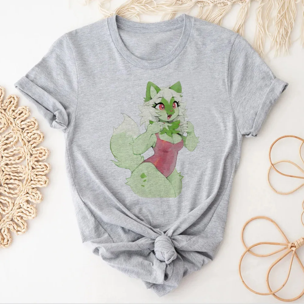 

Furry tshirt women Y2K designer anime t-shirts female comic manga harajuku clothing