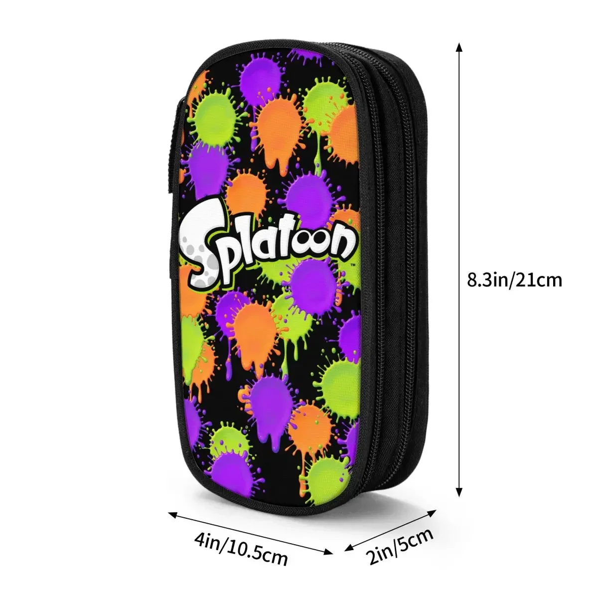 Estuche de lápices de colores para juegos de Splatoon, bolsa para bolígrafos de Graffiti, suministros escolares de gran almacenamiento, lápices cosméticos