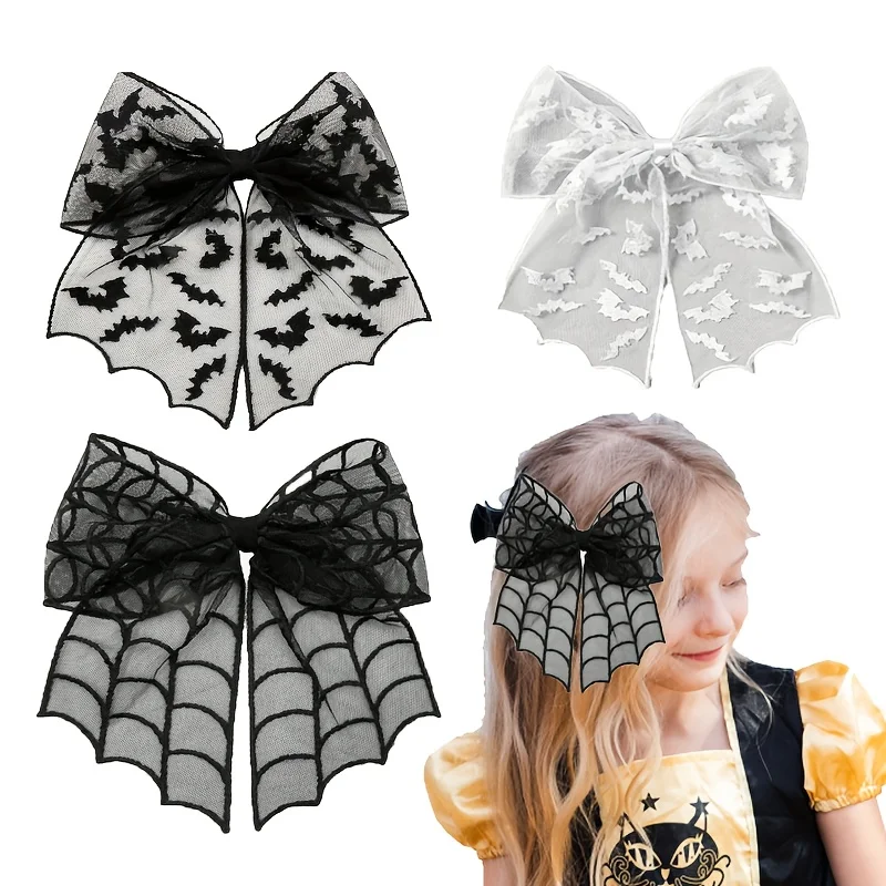 

New Halloween-Themed Hair Clips Designed Like Spider Webs Suitable for Girls Hairpin Perfect for Cosplay And Festive Occasions