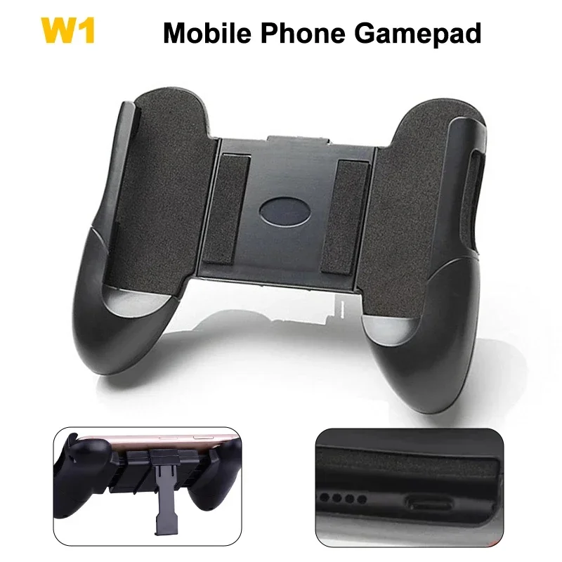 W1 Mobile Phone Gamepad Joysticks for PUBG Aim Shooting Game Handle for IPhone IOS Android Gaming Accessories Phone Holder Grip