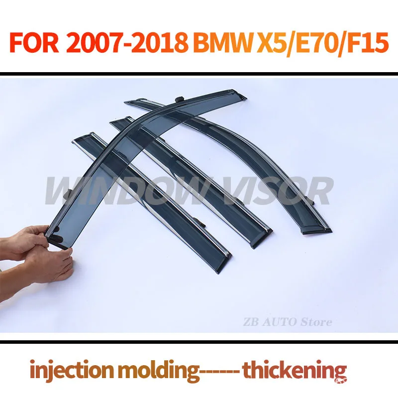 For BMW X5 E70 2007-2018   Window visors Rain water prevention; Covering the sunlight; Anti fog; Snow prevention