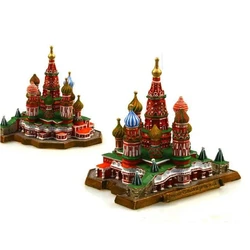 Russia Vasily Assumption Church Handmade Painted Resin Crafts World Famous Landmark Model Tourism Souvenir Gifts Collection
