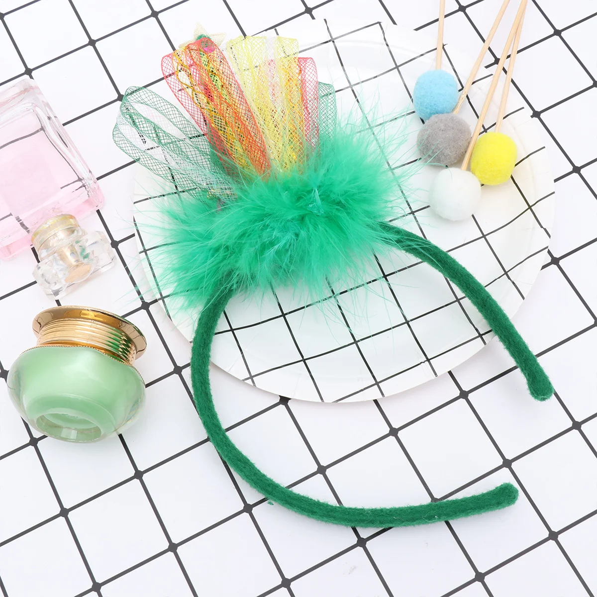 

1pc Christmas Tree Hair Band Lightweight Creative Headwear For Party Costume Carnival Christmas Easter New Year Eve Decoration