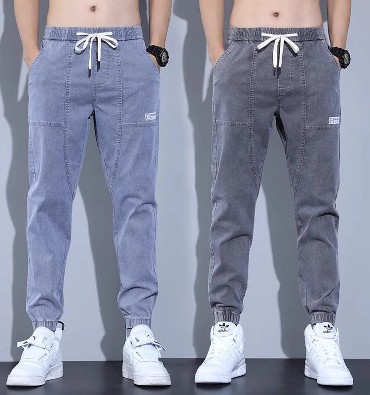 

Модные мужские повседневные джинсы свободного кроя, весенне-осенние винтажные американские рабочие брюки, молодежный популярный стиль, удобные джинсовые брюки