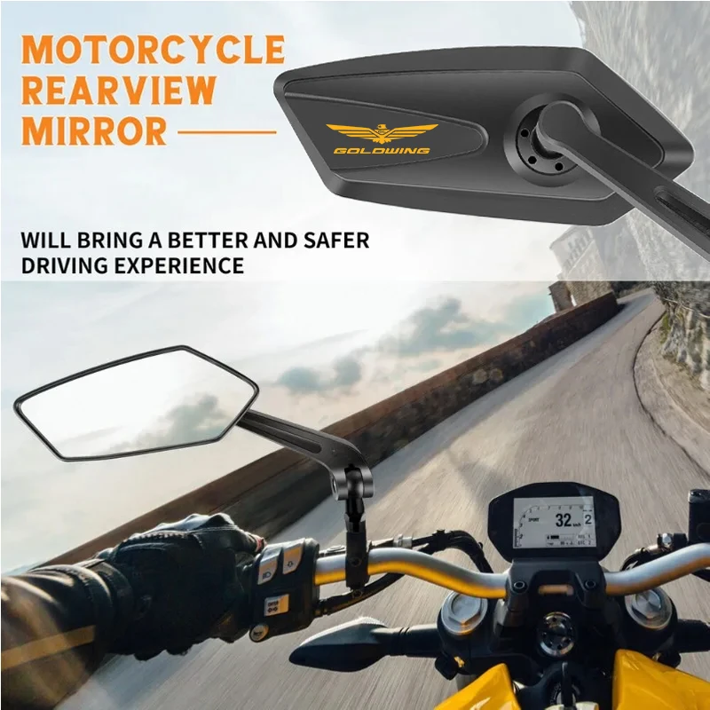 

Универсальные прочные мотоциклетные зеркала заднего вида для HONDA Goldwing 1800 GL1800 GOLDWING 1800 2024 2025, приятные для бюджета, складные