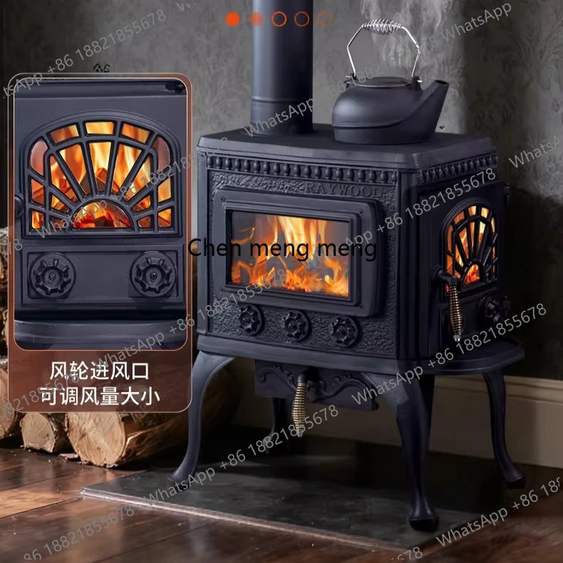 Cast iron fireplace real fire household wood burning firewood stove heating  living room heating stove wood burning high power