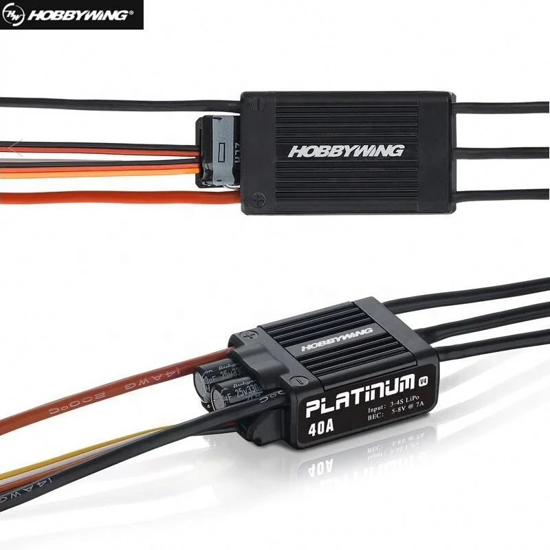 Hobbywing Platinum 25A 40A V4 Regolatore elettronico di velocità senza spazzole ESC per RC Fix-wing Heli FPV Multi-rotore