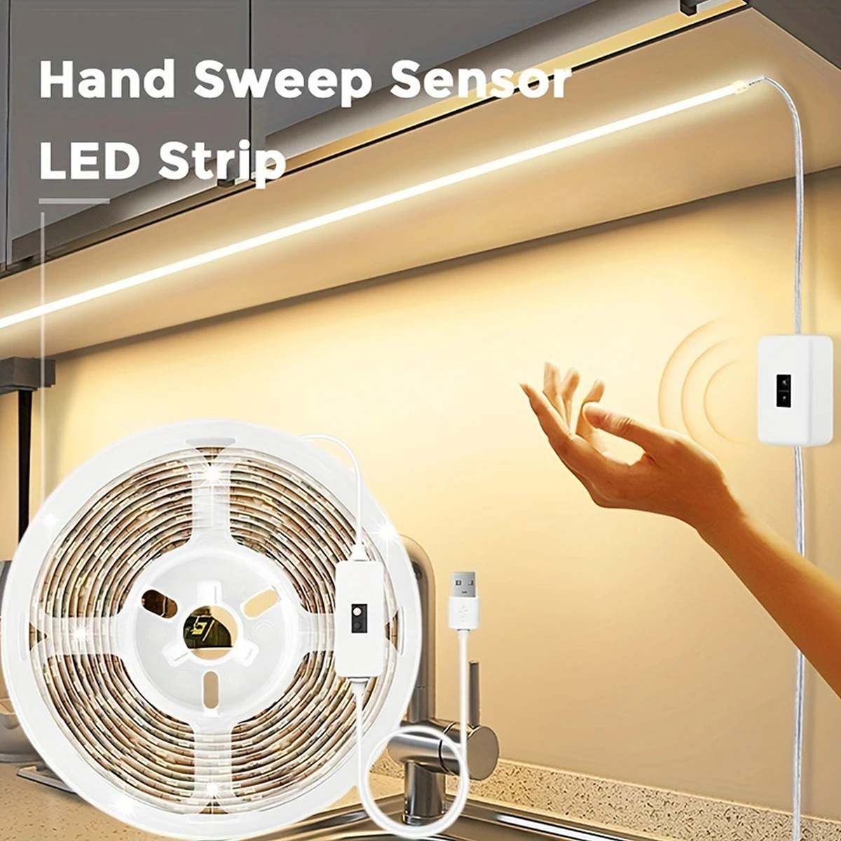 Pop 3m Led Lights Strip Dc 5V USB Gesture Control 60 Leds/M Backlight Dimmable Sensor Night Lights Tv Kitchen under Cabinet La