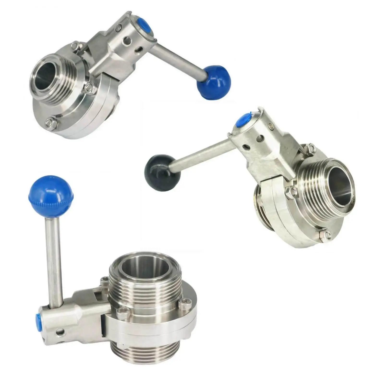 

25/32/38/45/51mm T-Type /SMS Thread 304 Stainless Steel Sanitary Union Connection Butterfly Valve Brew Beer Dairy Product