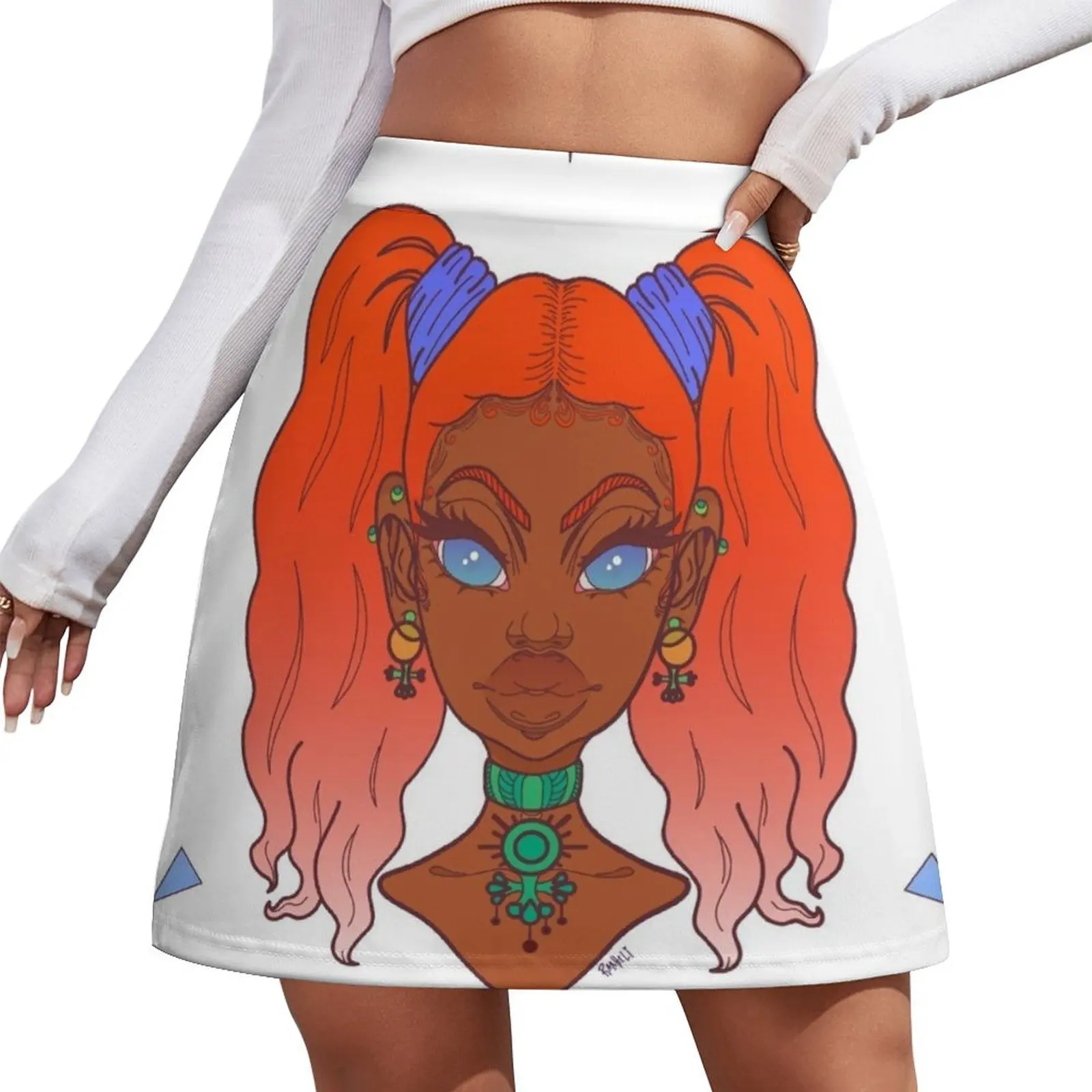 Minifalda color mandarina, cosplay, faldas cortas, ropa japonesa kawaii