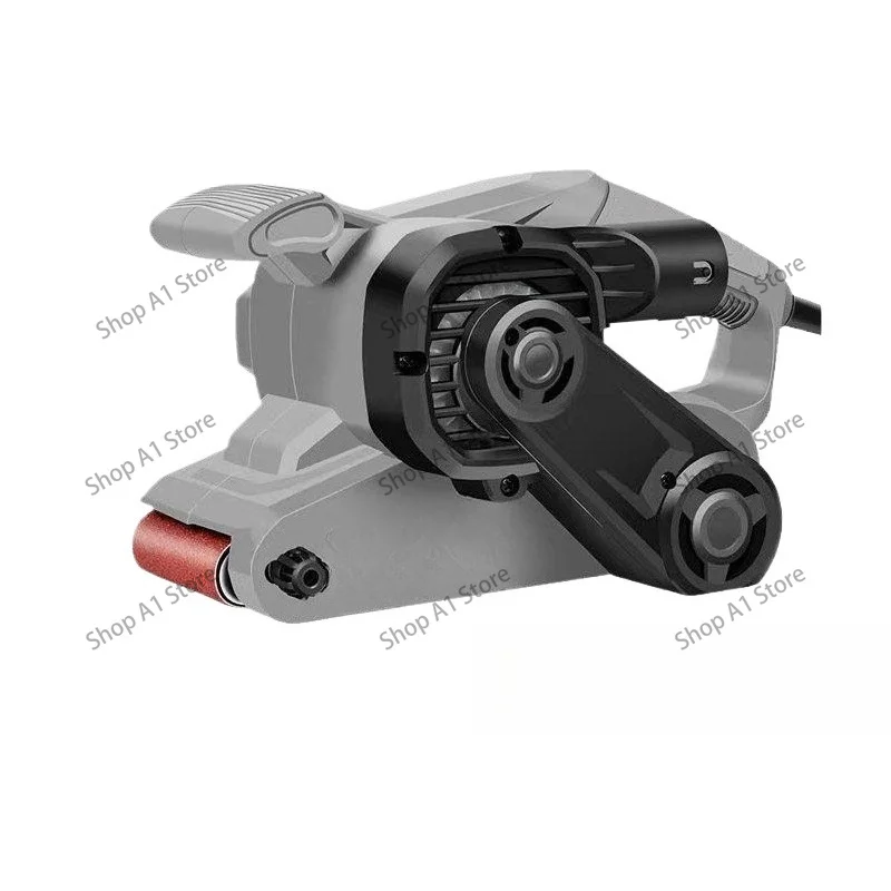 220V Belt Sander Portable Sander Tank Flat Flat Sanding Machine Small Polishing Machine Woodworking Home Sandpaper Machine