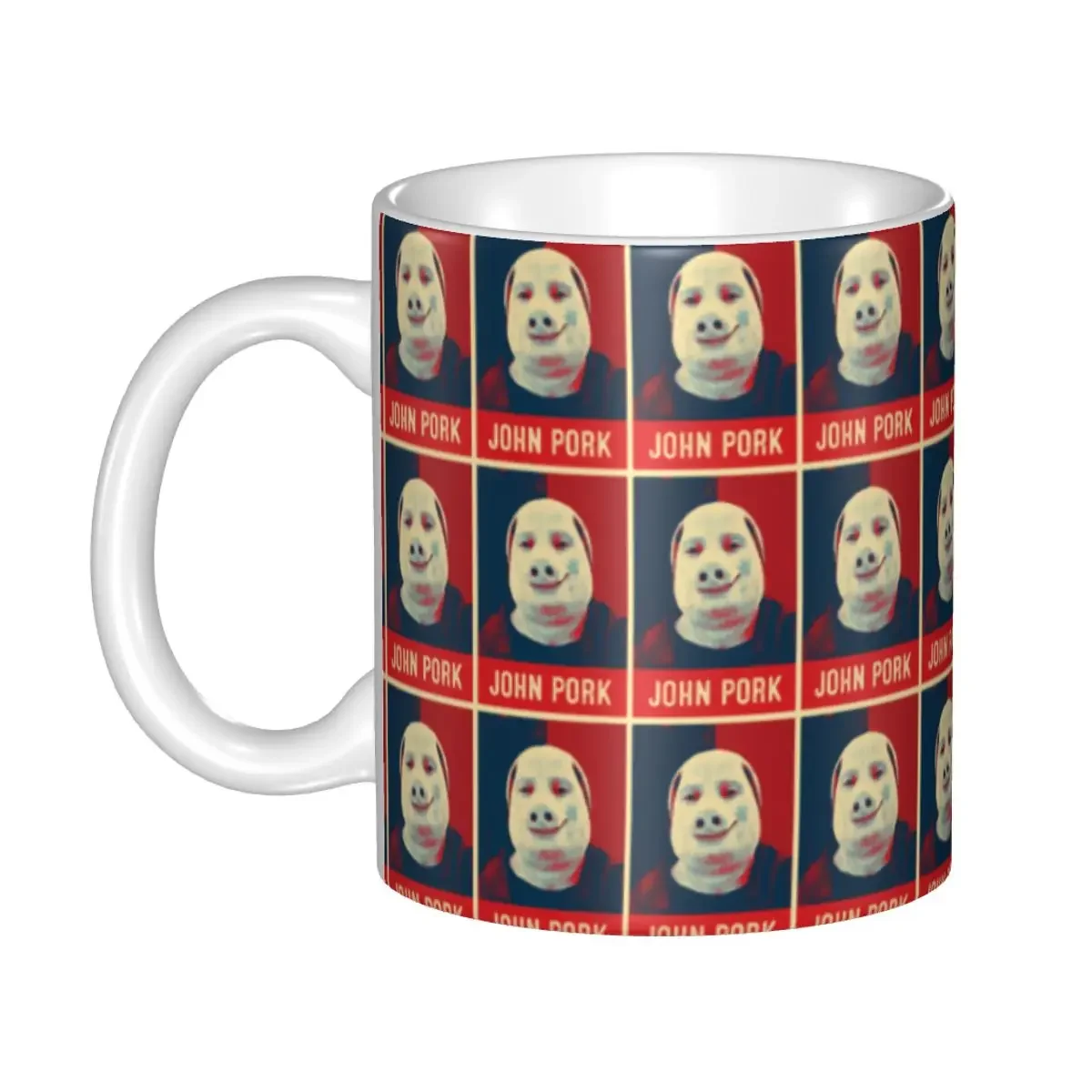 John Pork Smiling Coffee Mug DIY Custom Ceramic Tea Milk Mug Cup