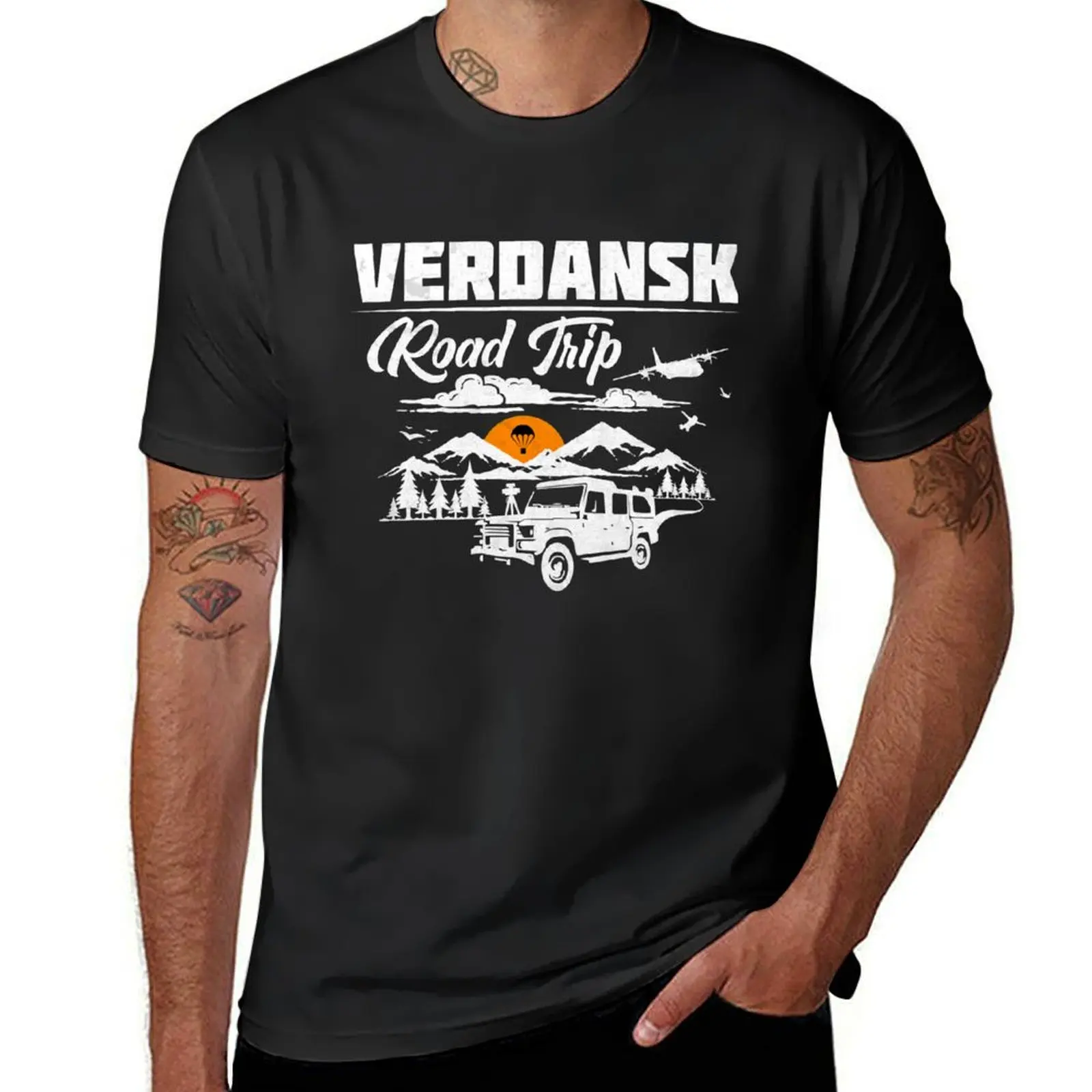 Warzone/Verdansk Road Trip T-Shirt plus sizes Blouse mens graphic t-shirts