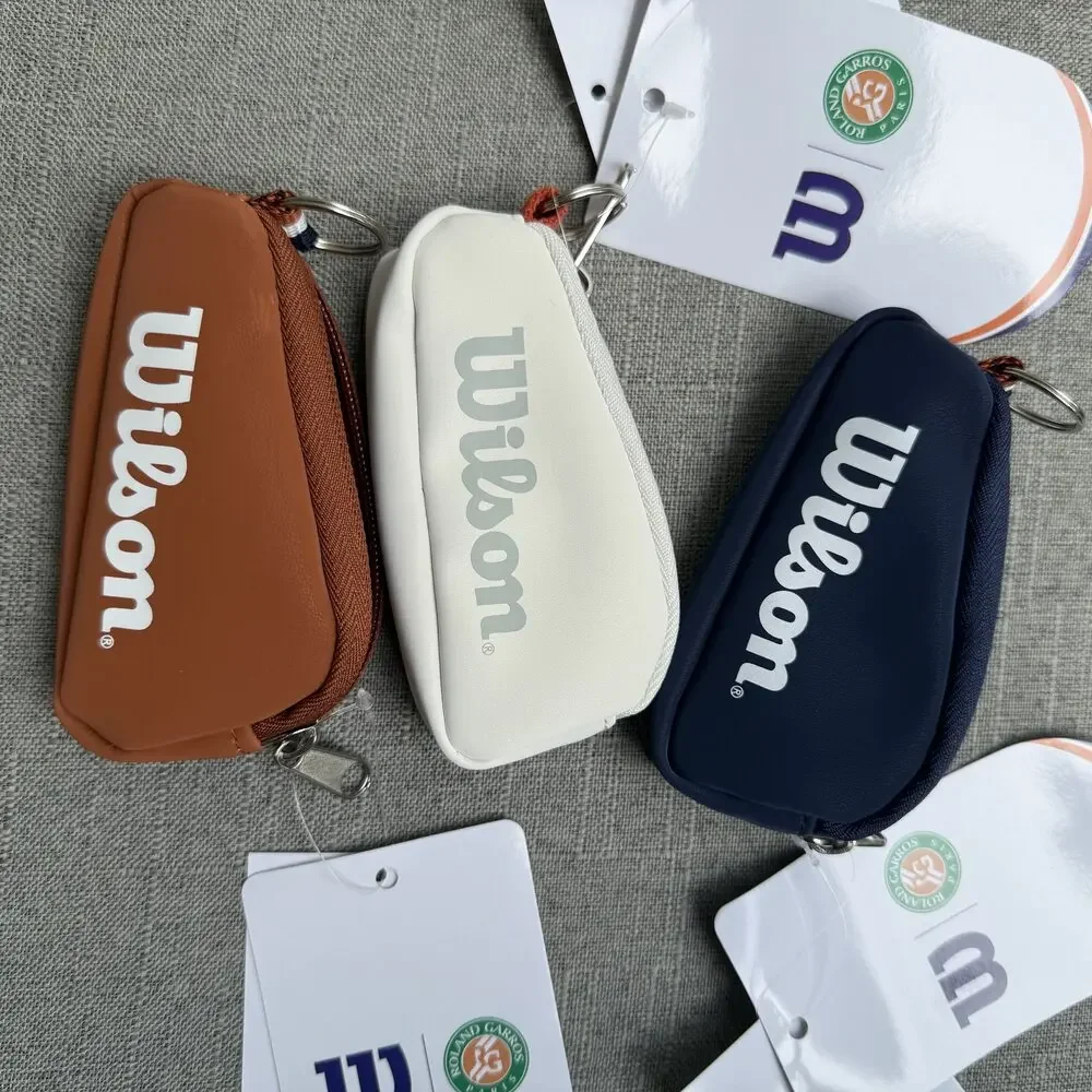 Wilson 2024 ROLAND GARROS KEY CHAIN BAG French Open Orange White Handheld Mini Tennis Accessory Keychain Pack RG