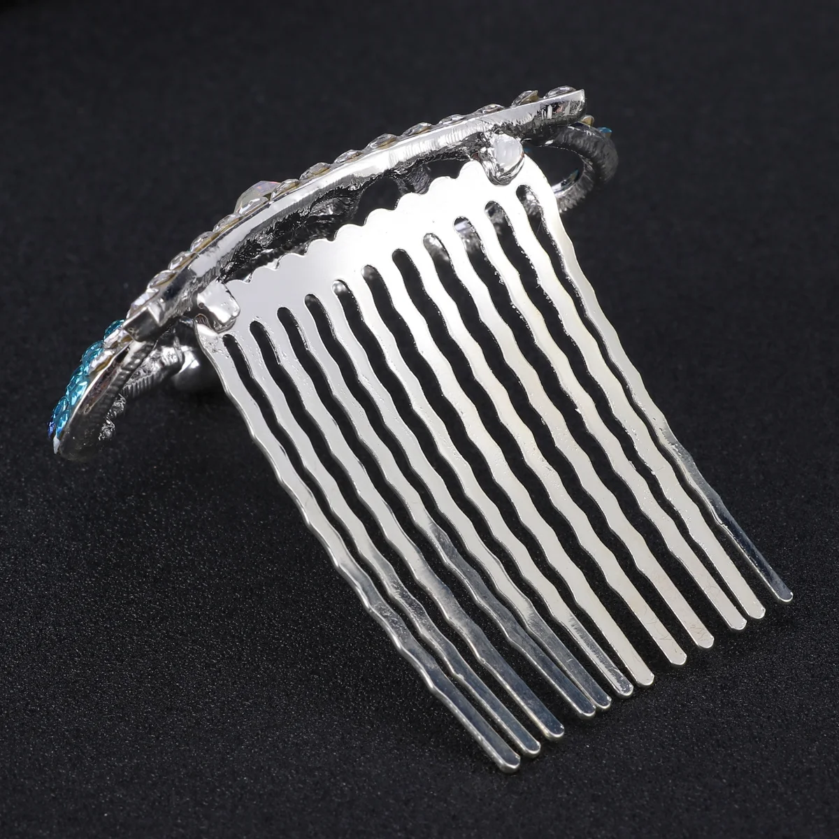 

Children Crystal Tiara Hair Comb Blue Elegant Crown for Performance Prom Party Birthday Girls Headband Kids Crown Comb