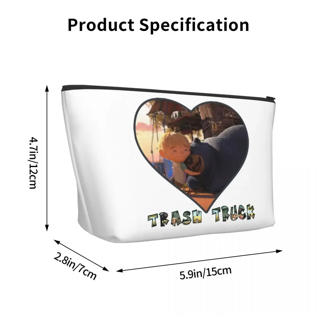 Love Trash Truck Travel Cosmetic Bag Makeup Bag Key Storage Bag Cosmetic Case Cosmetics Organizer For Women Ladies Gift