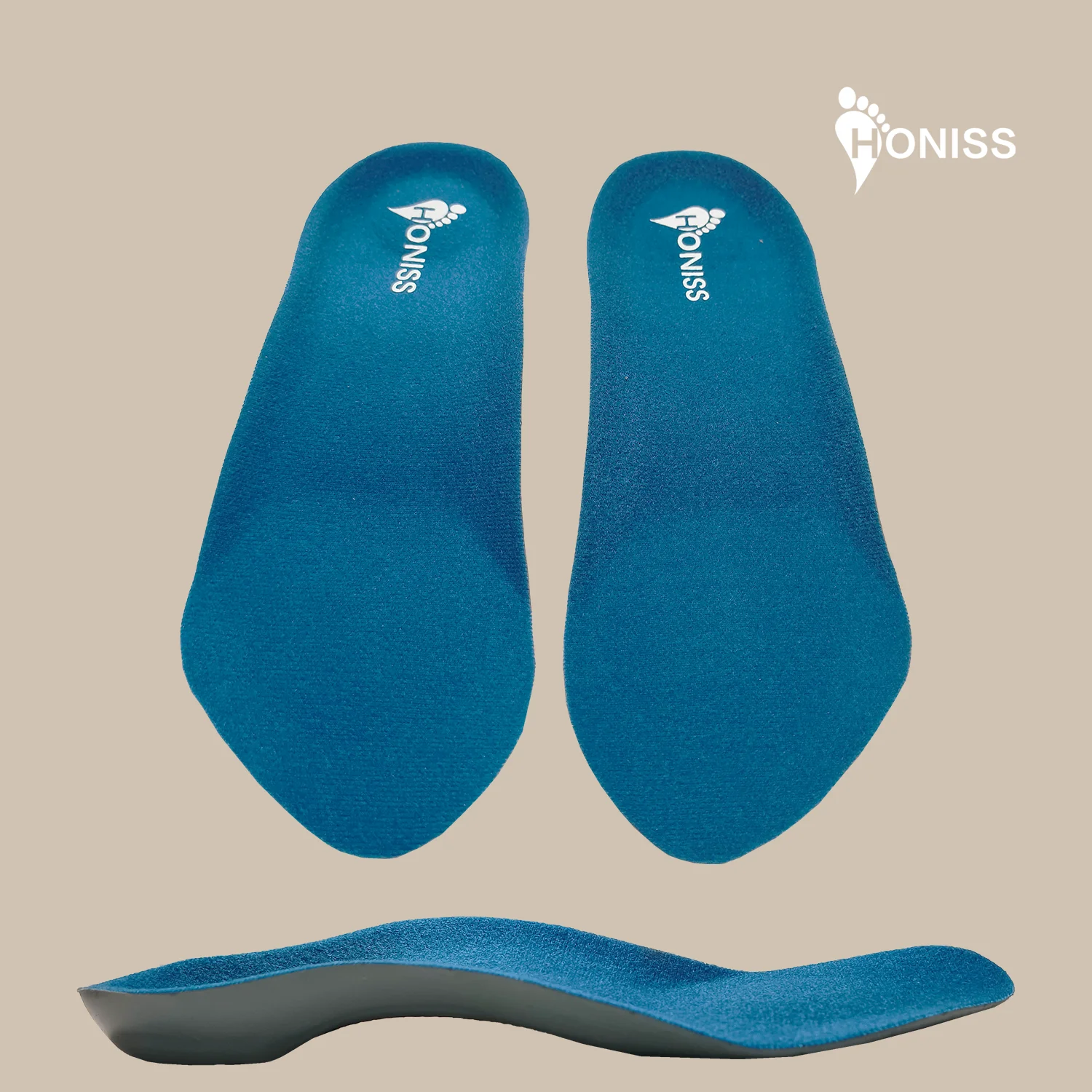 1 pair of flat arch correction PU sports elasticity, comfortable height increase insoles suitable for men and women