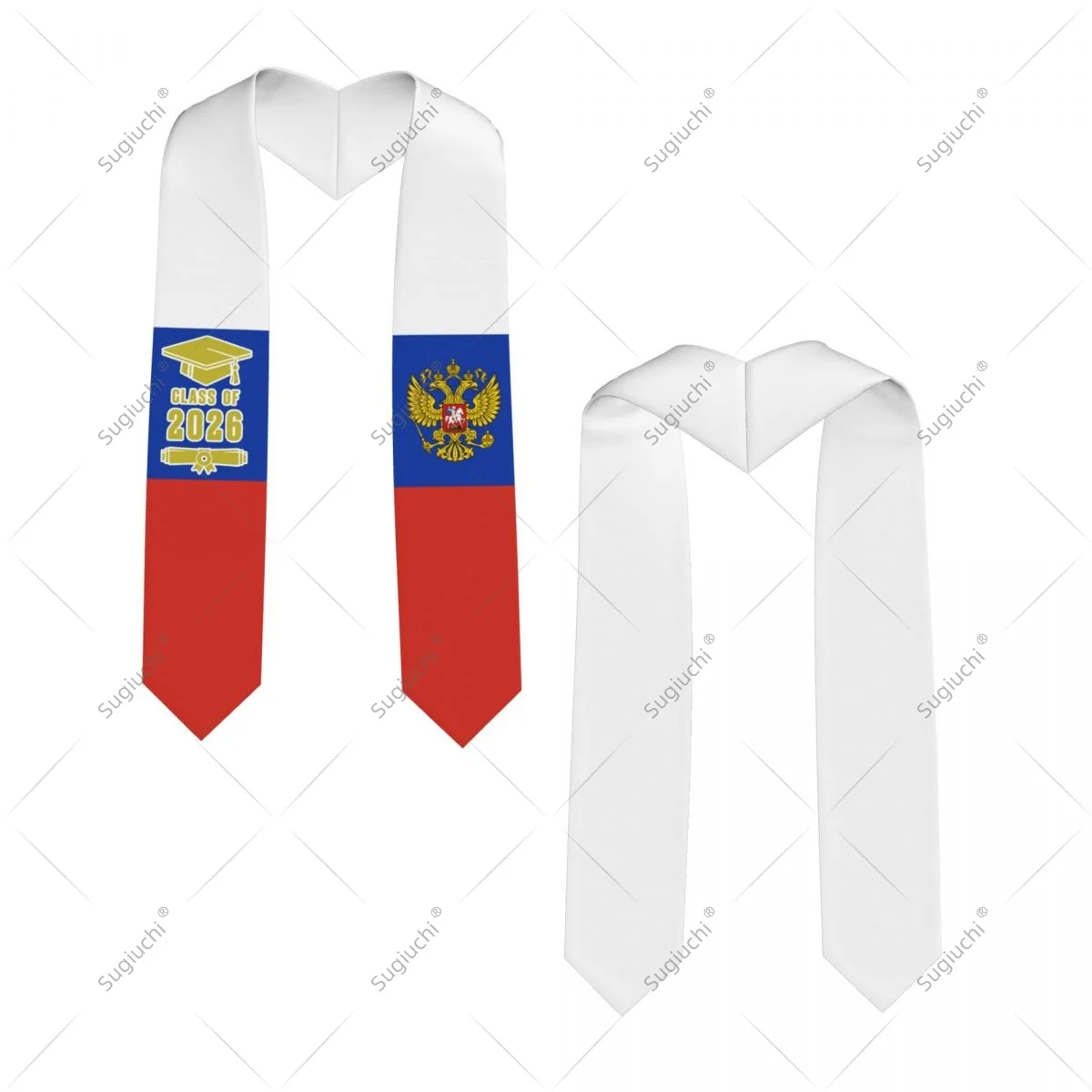 

Russia Flag Class Of 2026 Graduation Stole Sash Scarf For International Students Proud Ceremony Adult Unisex