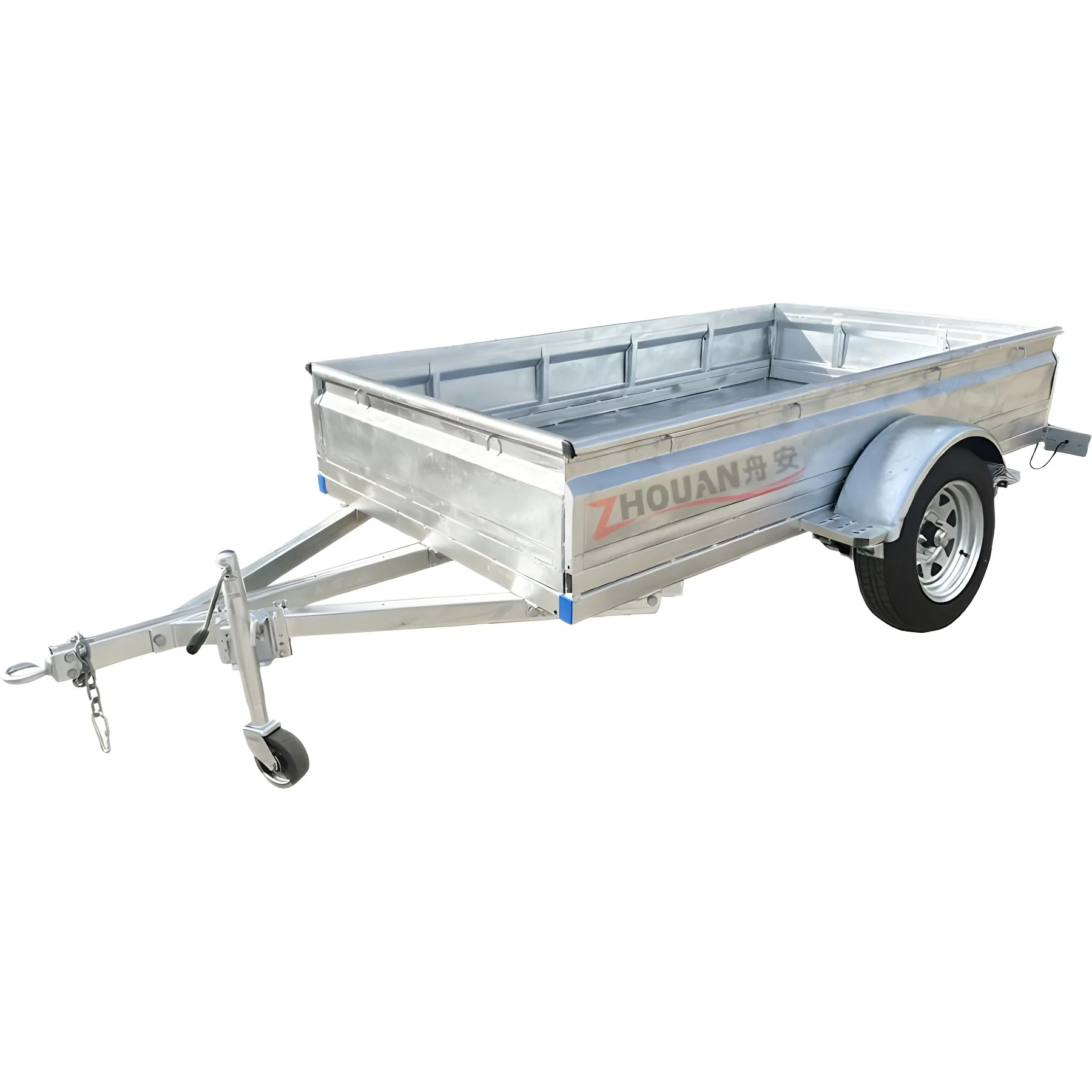 

Export box trailer Flat tool cart Manufacture on demand Hot dip galvanized flat top flat box trailer Complete models