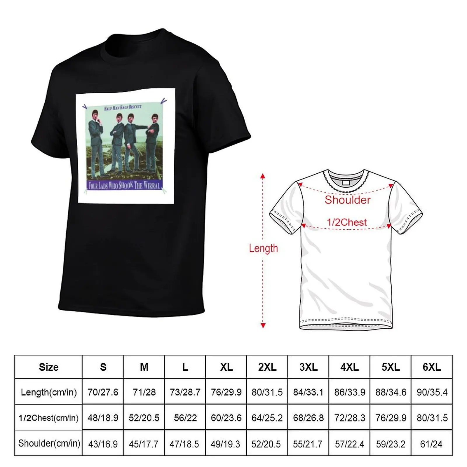 HALF MAN HALF BISCUIT T-Shirt Large Size Casual Tee Shirt