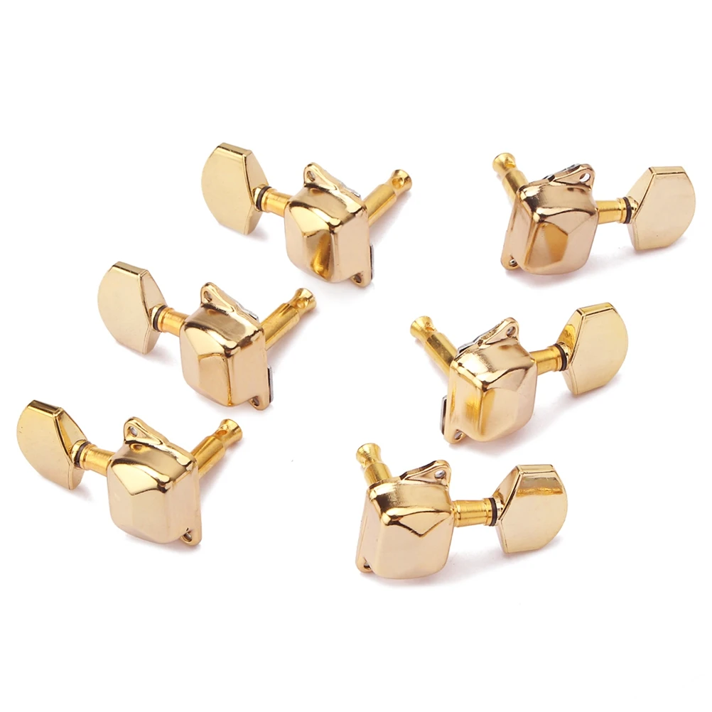

6 PCS Golden Big Head String Semi-closed Guitar Tuners Acoustic Machine Heads Ballad Tuning Keys