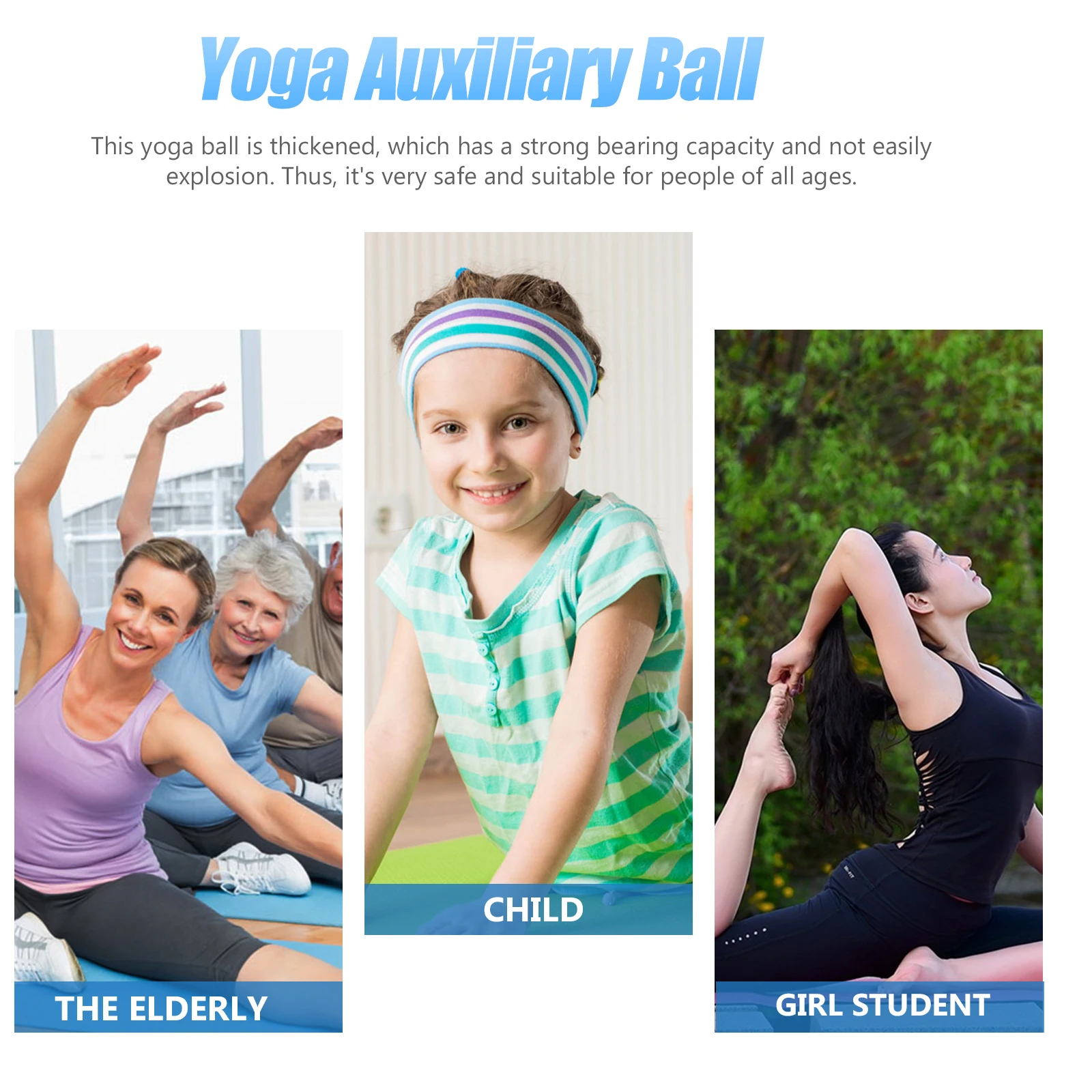 

PVC Yoga Massage Ball 45X90CM Thickened Fitness Exercise Ball for Home Building Dance Health Care Portable Durable