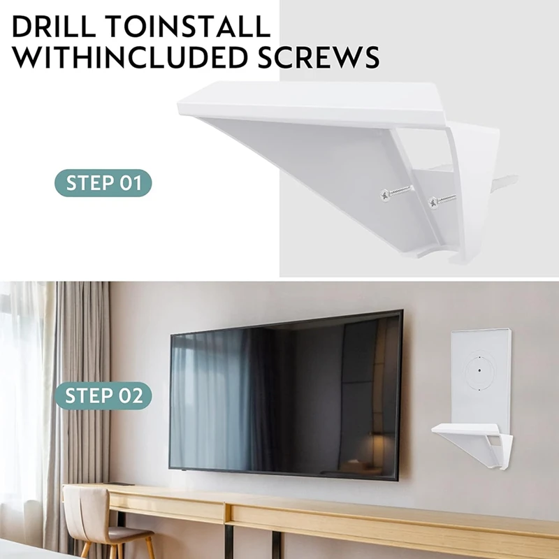 Starlink Gen 2 용 라우터 스탠드 벽 마운트 브래킷, 견고한 라우터 스탠드, 나사 장착 키트 포함