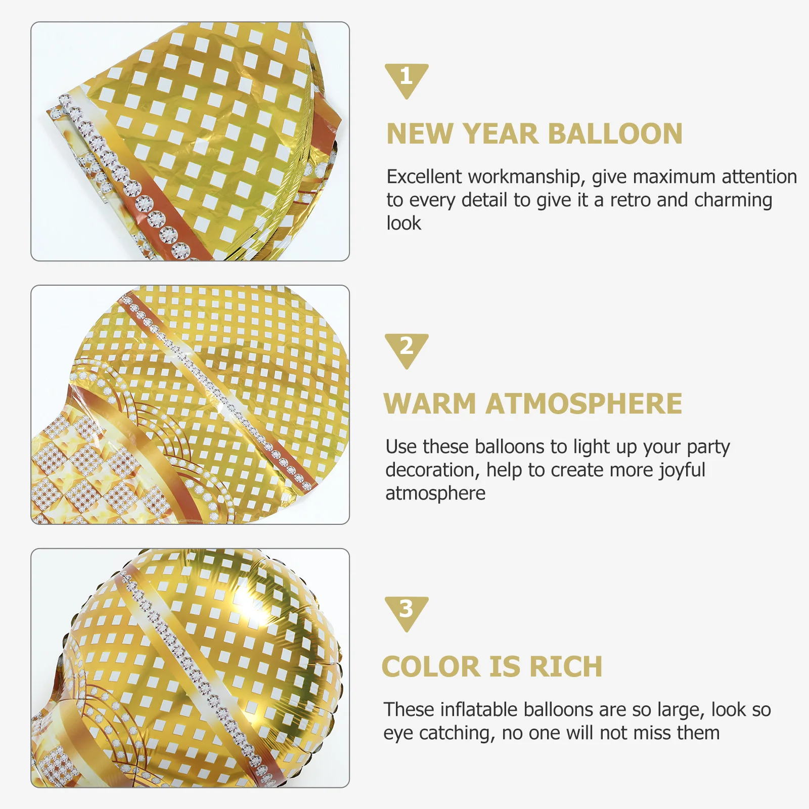 

3 Pcs Party Supplies Inflatable Balloon Balloons Props Microphone Golden Decoration