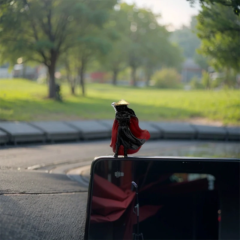 4 stks/set Hars Miniatuur Beeldjes Oude Aziatische Ninja Samurai Warrior Model, Cool Mini Sculptuur voor Auto Dashboard Decor Gift