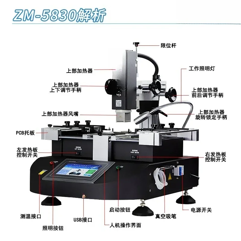 Three temperature zone welding table computer notebook TV main board chip repair table