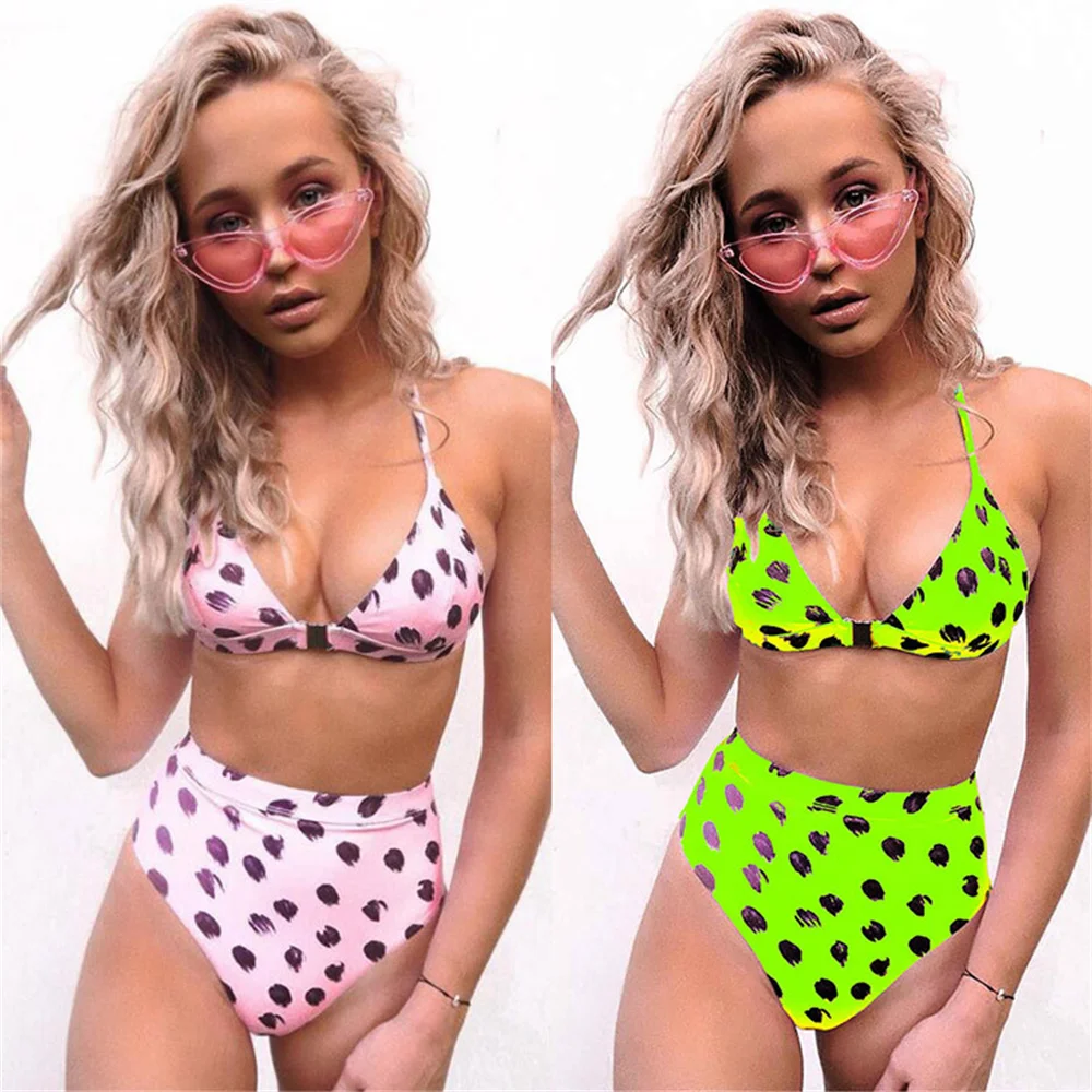 Bikini 2024 Sexy Leopard High Waist Swimwear Strój kąpielowy damski Bikini Set Strój kąpielowy Bikini plażowe Kobieta Push Up Banadores Mujer